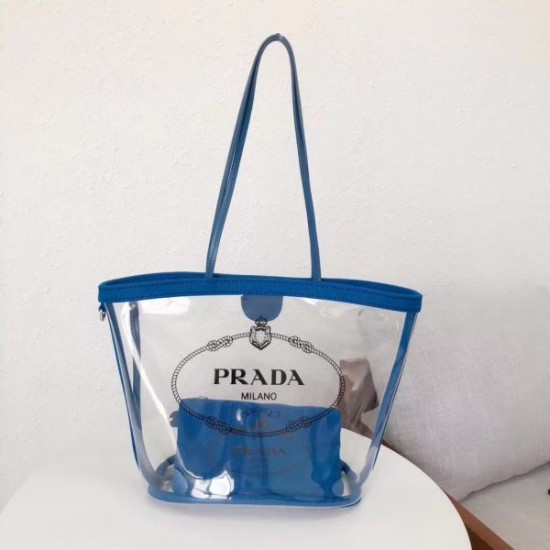 PRADA Fabric and Plexiglas handbag