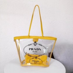 PRADA Fabric and Plexiglas handbag