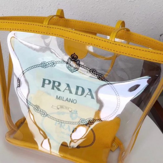 PRADA Fabric and Plexiglas handbag