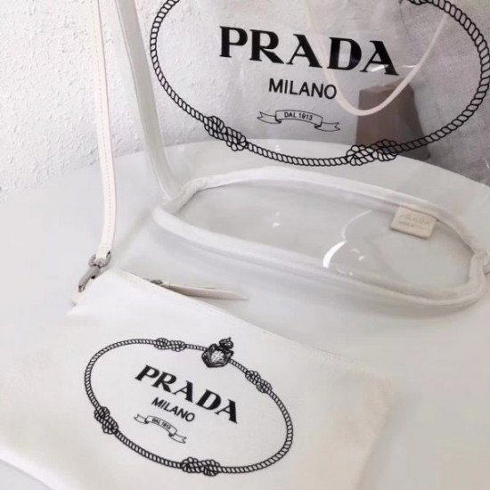 PRADA Fabric and Plexiglas handbag