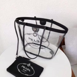 PRADA Fabric and Plexiglas handbag