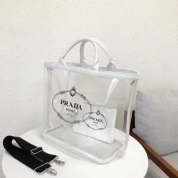 PRADA Fabric and Plexiglas handbag