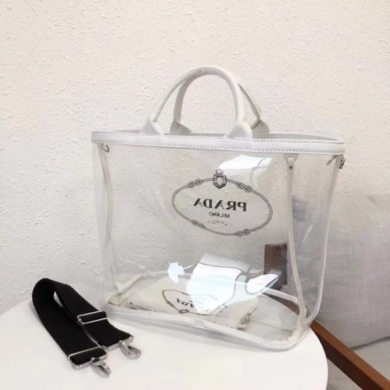 PRADA Fabric and Plexiglas handbag