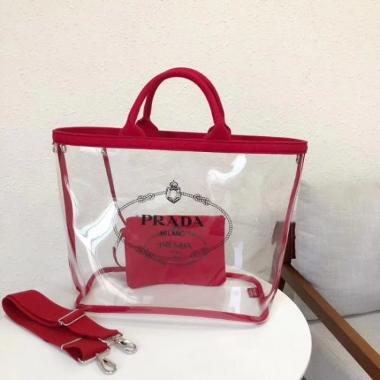 PRADA Fabric and Plexiglas handbag