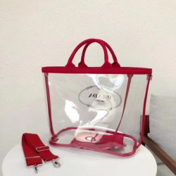 PRADA Fabric and Plexiglas handbag