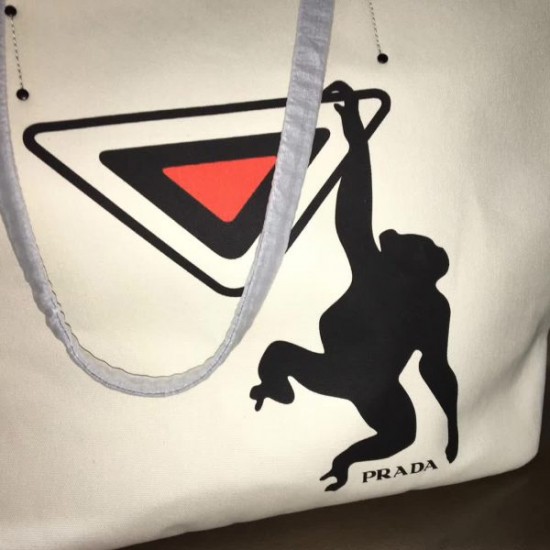 Prada canvas tote