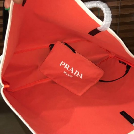 Prada canvas tote