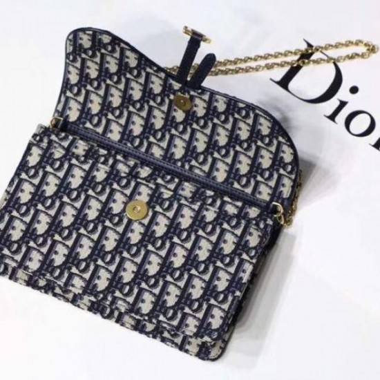 DIOR OBLIQUE SADDLE CLUTCH