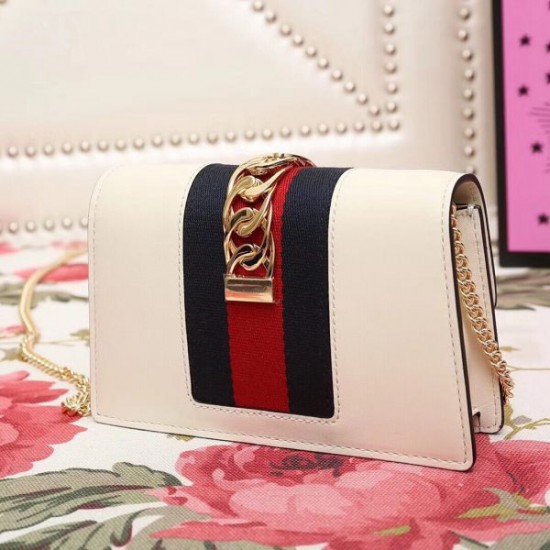 Gucci Sylvie Leather Mini Chain Bag